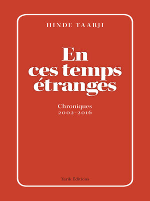 cover image of En ces temps étranges